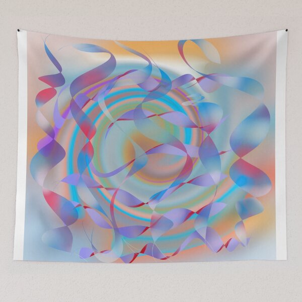 Item preview, Vibrant  whirlwind intertwining  waves abstract art. designed and sold by simplyart767.