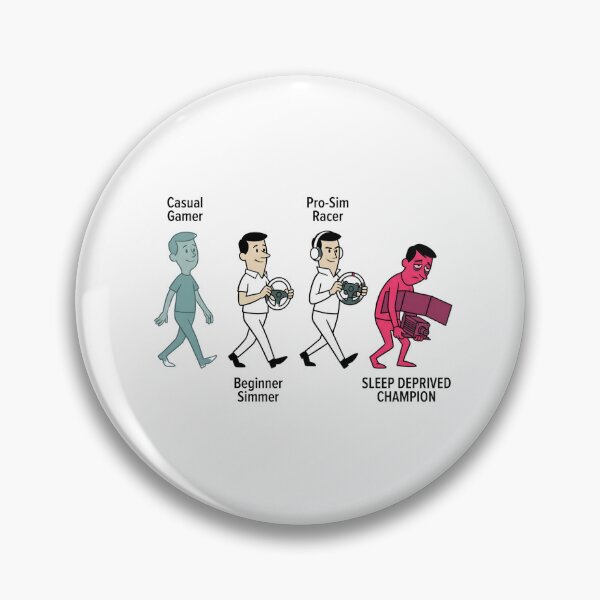 Item preview, Evolution of a Sim Racer Sleep Deprived Champion Funny Gaming designed and sold by Fenay Designs.
