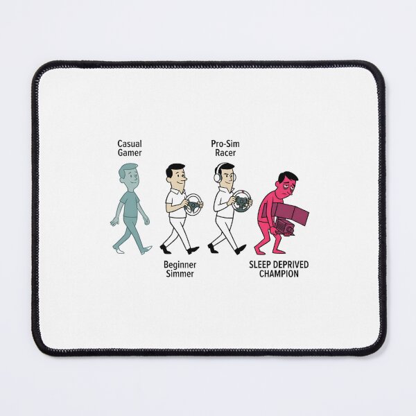 Item preview, Evolution of a Sim Racer Sleep Deprived Champion Funny Gaming designed and sold by Fenay Designs.