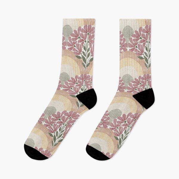 Item preview, Boho Retro Floral Rainbow Terracotta Pattern designed and sold by avani_gadhia.art.