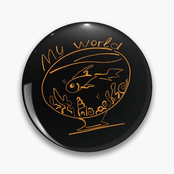 Item preview, My World Fish Bowl Doodle Art designed and sold by NayaChu.