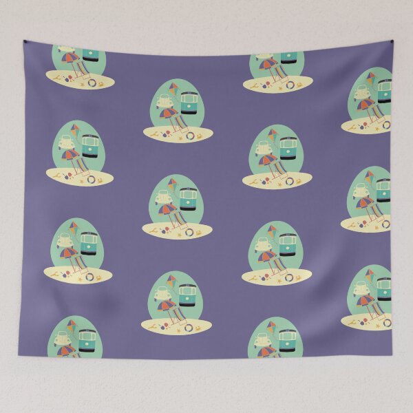 Item preview, Going to the Beach - Alexandria 1970's (blue) designed and sold by Qousqoza7.