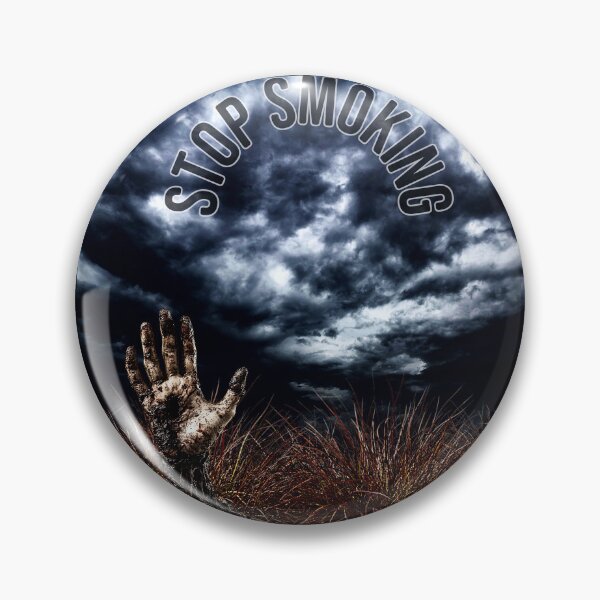 Item preview, STOP SMOKING anti Tobacco poster - Zombie hand rising  designed and sold by FahdSpaceArt.