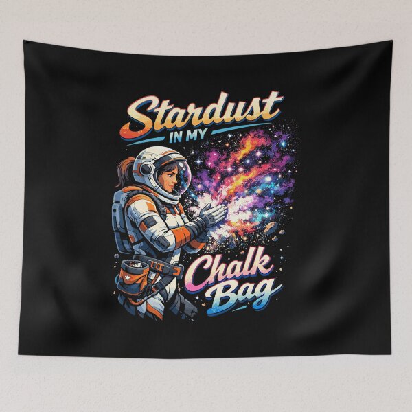 Item preview, Stardust In My Chalk Bag: Bouldering & Galaxy designed and sold by Pineapple-Tree.