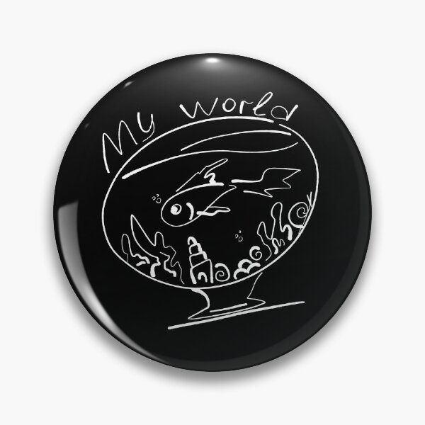 Item preview, My World Fish Bowl Doodle Art designed and sold by NayaChu.