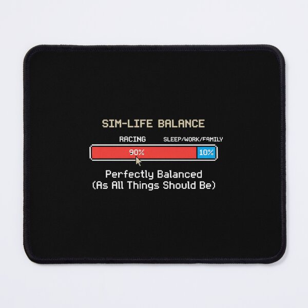 Item preview, Sim Life Balance Funny 90 Percent Racing Pixel Art Meme designed and sold by Fenay Designs.