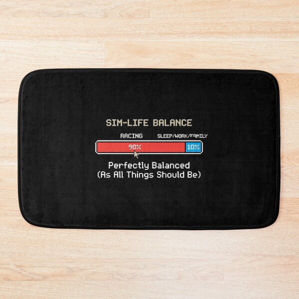 Item preview, Sim Life Balance Funny 90 Percent Racing Pixel Art Meme designed and sold by Fenay Designs.