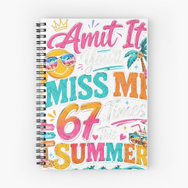 Item preview, Retro Vacation Tee Admit It You'll Miss Me 67 Times This Summer T-Shirt, Funny Travel Graphic Shirt designed and sold by ELMU29.