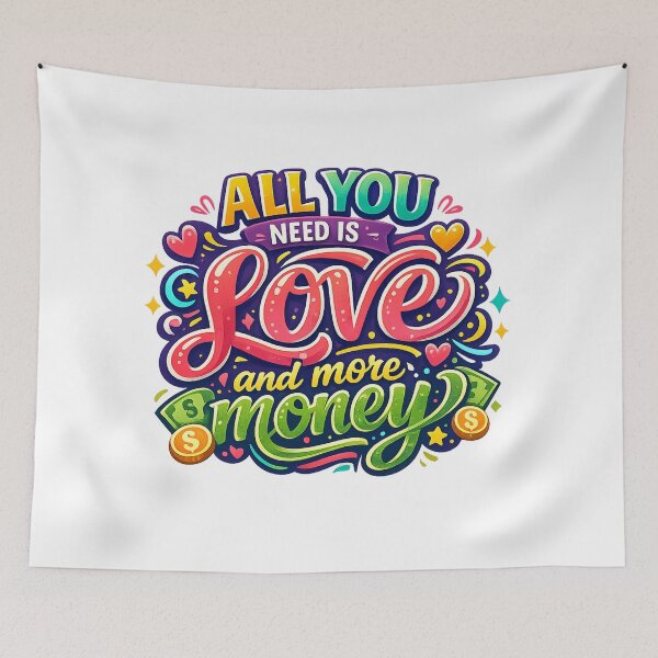 Item preview, ALL YOU NEED IS LOVE and more money designed and sold by -ADRIAV-.