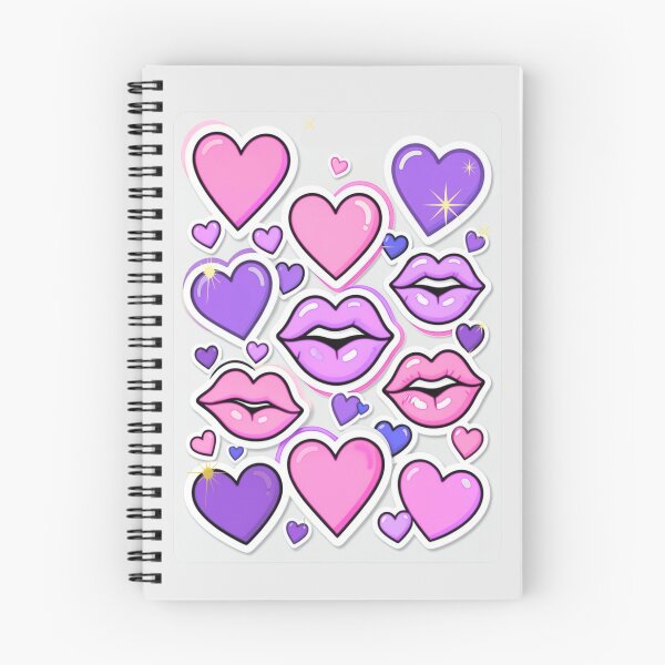 Item preview, Cute Purple Pink Hearts & Lips Aesthetic designed and sold by Creativ_Design.