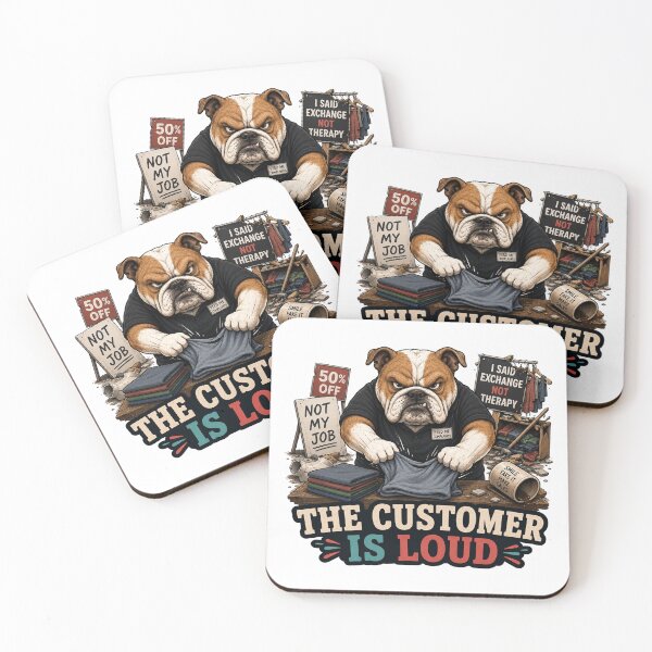 Item preview, Funny Retail Worker Gift Grumpy Bulldog Customer Service Shirt designed and sold by Gentlestate.