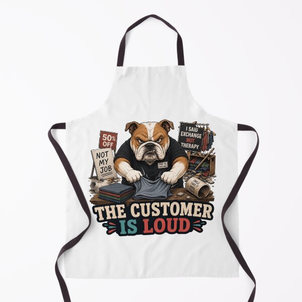 Item preview, Funny Retail Worker Gift Grumpy Bulldog Customer Service Shirt designed and sold by Gentlestate.