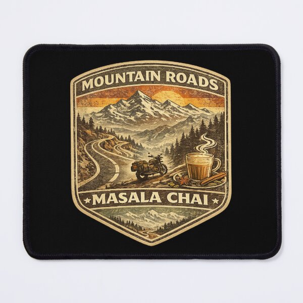 Item preview, Mountain Roads Masala Chai Retro Motorcycle Shirt | Vintage Himalayan Road Trip Biker Design designed and sold by Globalcitytees.