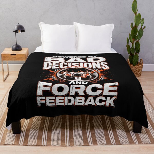 Item preview, Powered By Bad Decisions And Force Feedback Aggressive Racing Wheel designed and sold by Fenay Designs.