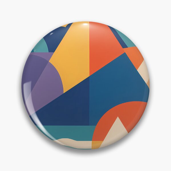 Item preview, Bold Geometric Shape Collage in Teal and Orange designed and sold by InkSmithery.