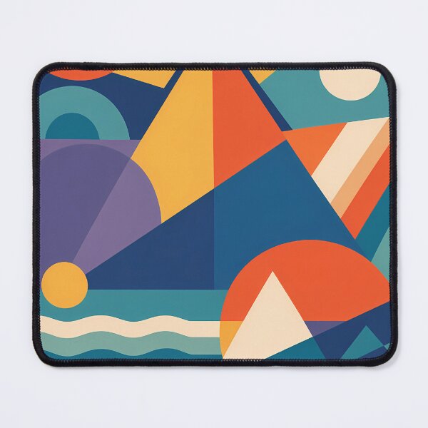 Item preview, Bold Geometric Shape Collage in Teal and Orange designed and sold by InkSmithery.