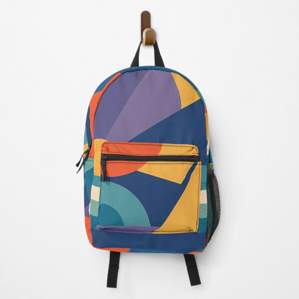 Item preview, Bold Geometric Shape Collage in Teal and Orange designed and sold by InkSmithery.