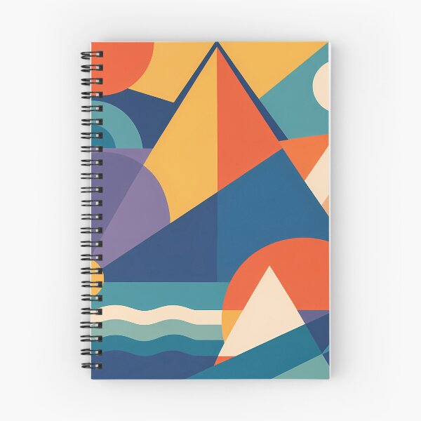 Item preview, Bold Geometric Shape Collage in Teal and Orange designed and sold by InkSmithery.