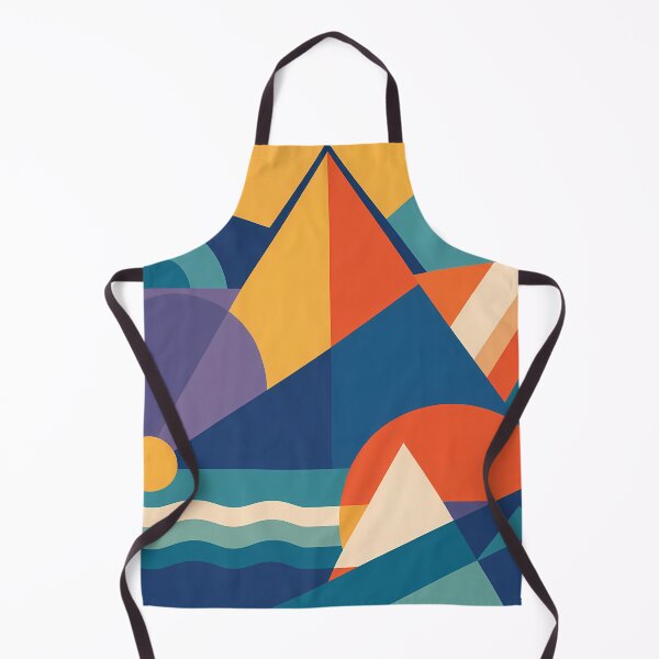 Item preview, Bold Geometric Shape Collage in Teal and Orange designed and sold by InkSmithery.
