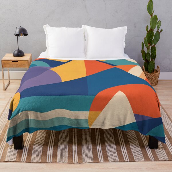 Item preview, Bold Geometric Shape Collage in Teal and Orange designed and sold by InkSmithery.