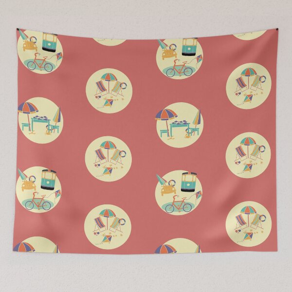 Item preview, Summer Scenes - Alexandria 1970's (reddish pink) designed and sold by Qousqoza7.