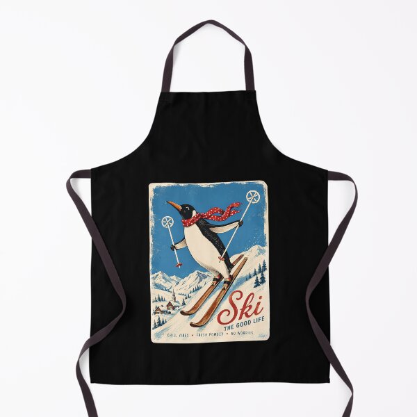 Item preview, Retro Skiing Penguin Alpine Adventure Shirt designed and sold by D-F-R-K.