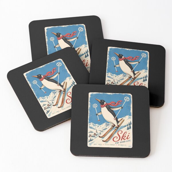 Item preview, Retro Skiing Penguin Alpine Adventure Shirt designed and sold by D-F-R-K.