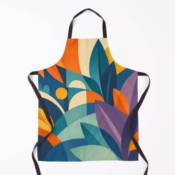 Item preview, Layered Abstract Botanical Leaves in Sunset Colours designed and sold by InkSmithery.