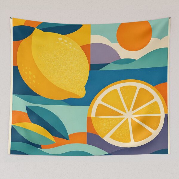 Item preview, Bold Citrus Fruit Graphic with Lemons and Oranges designed and sold by InkSmithery.