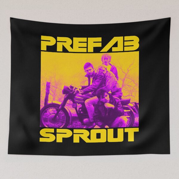 Item preview, Purple Yellow Silhouette With Typography New Wave designed and sold by DeadTired666.