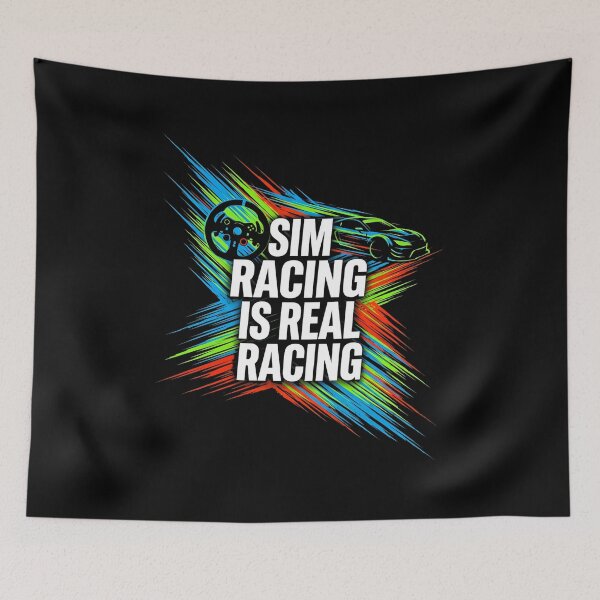 Item preview, Sim Racing Is Real Racing Colorful Streak Motorsport Graphic designed and sold by Fenay Designs.