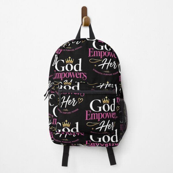 Item preview, God Empowers Her Christian Faith Women Empowerment Inspirational Quote designed and sold by KAWKAW-DRHM.