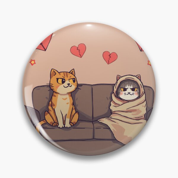 Item preview, We Both Said Okay Aggressively Cats Illustration designed and sold by alvinavery.