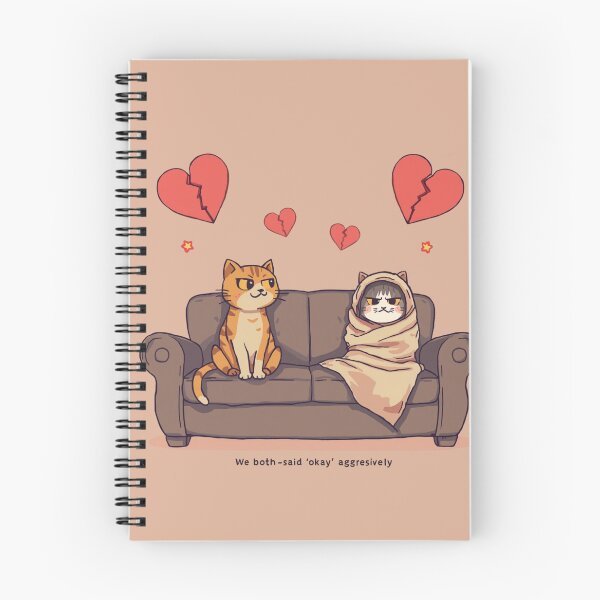 Item preview, We Both Said Okay Aggressively Cats Illustration designed and sold by alvinavery.