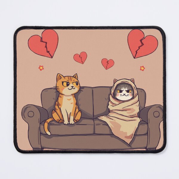 Item preview, We Both Said Okay Aggressively Cats Illustration designed and sold by alvinavery.