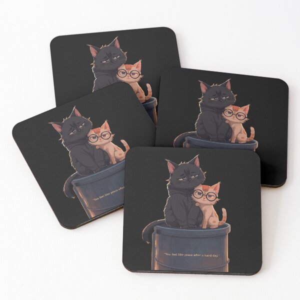 Item preview, You Feel Like Peace After a Hard Day Cats Illustration designed and sold by alvinavery.