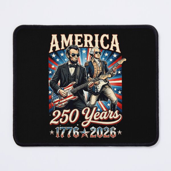 Item preview, George Washington Abraham Lincoln Playing Guitar 250 Years Patriotic designed and sold by KAWKAW-DRHM.