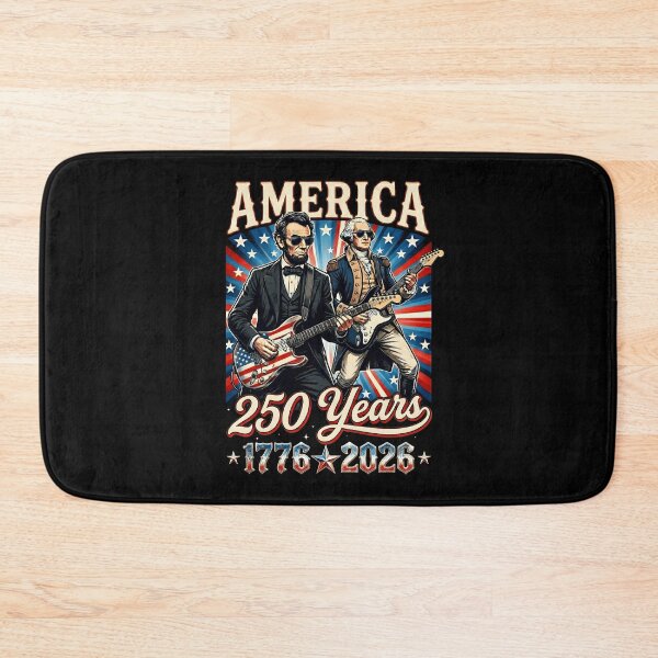Item preview, George Washington Abraham Lincoln Playing Guitar 250 Years Patriotic designed and sold by KAWKAW-DRHM.