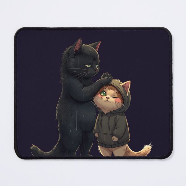 Item preview, Black Cat Patting Hoodie Kitten Illustration designed and sold by alvinavery.