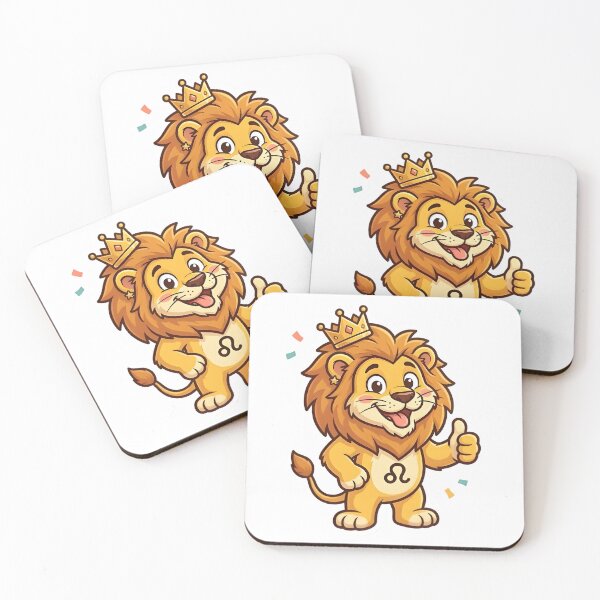 Item preview, Leo Zodiac Cute Lion King Crown Funny Star Sign Gift designed and sold by Zodiac Celestial Art.
