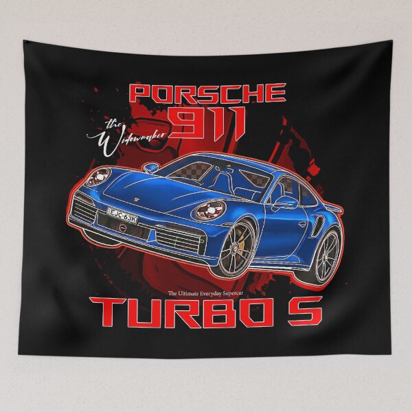 Item preview, Porsche 911 Turbo S Blue Neon Graphic designed and sold by RacetrackGear.
