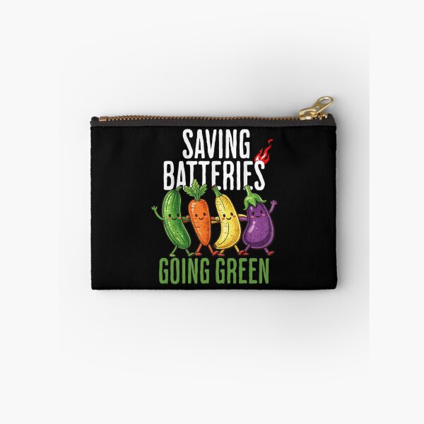 Item preview, Saving Batteries Going Green Funny Vegetable Pun designed and sold by KAWKAW-DRHM.