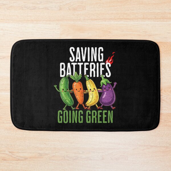 Item preview, Saving Batteries Going Green Funny Vegetable Pun designed and sold by KAWKAW-DRHM.