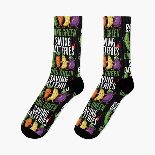 Item preview, Saving Batteries Going Green Funny Vegetable Pun designed and sold by KAWKAW-DRHM.