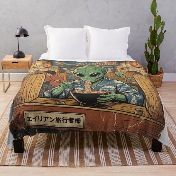 Item preview, Alien Earth Tour: Ramen Shop - Funny Japanese Food Art designed and sold by HornbillDesign.