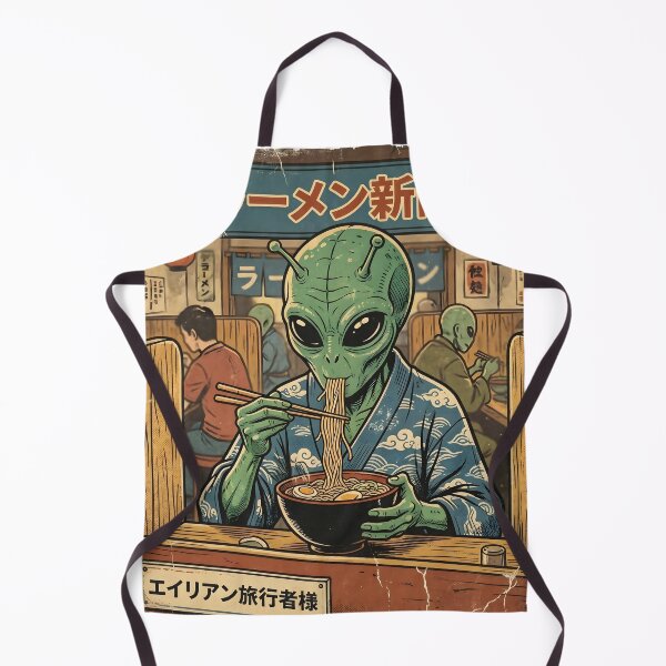 Item preview, Alien Earth Tour: Ramen Shop - Funny Japanese Food Art designed and sold by HornbillDesign.