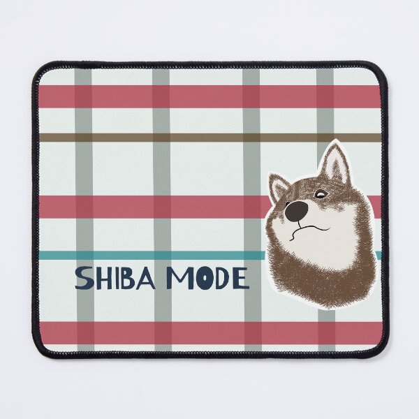 Item preview, Red plaid with sesame Shiba Inu designed and sold by ShibaCruise-On.