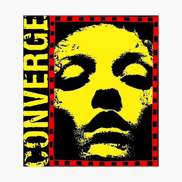 Item preview, Yellow Typography And Face In Red Frame designed and sold by ShadeFall.