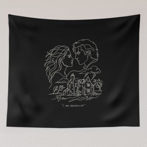 Item preview, Wuthering Heights I Am Heathcliff Minimalist Line Art Cathy Portrait designed and sold by Fenay Designs.