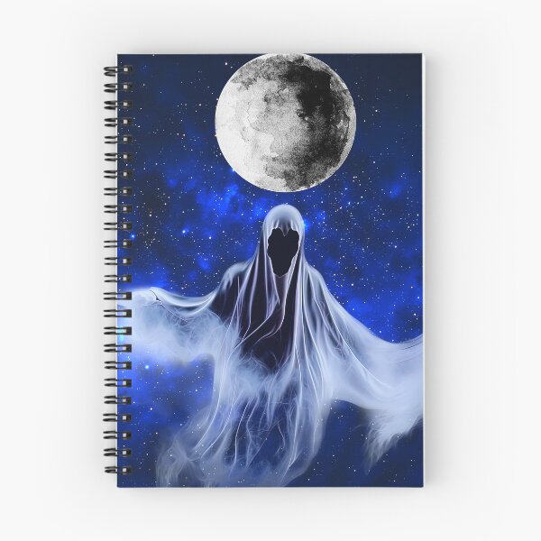 Item preview, ethereal white specter under moon - dark cosmic fantasy art  designed and sold by FahdSpaceArt.